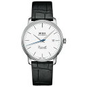 ~h Y rv ANZT[ Men's Swiss Automatic Baroncelli III Heritage Black Leather Strap Watch 39mm Black