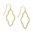 PhXRbg fB[X sAXCO ANZT[ Cubic Zirconia Small Open Frame Drop Earrings Gold Metal