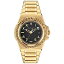 ヴェルサーチ メンズ 腕時計 アクセサリー Men's Swiss Greca Reaction Diamond Accent Gold Ion Plated Stainless Steel Bracelet Watch 44mm Ip Yellow Gold