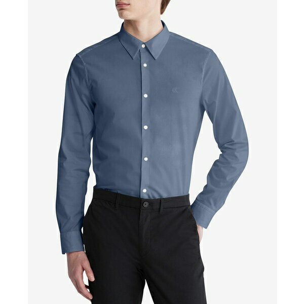 カルバン・クライン カルバンクライン メンズ シャツ トップス Men眇?s Slim-Fit Refined Button-Down Shirt Infinity