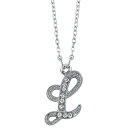 2028 fB[X lbNXE`[J[Ey_ggbv ANZT[ Silver-Tone Crystal Initial Necklace 16
