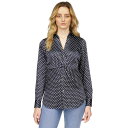 マイケルコース レディース カットソー トップス Women's Dot Print Button Front Top Midnight Blue