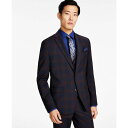 バースリー メンズ ジャケット＆ブルゾン アウター Men 039 s Slim-Fit Suit Jackets, Created for Macy 039 s Burgundy/blue