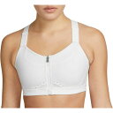 ナイキ レディース カットソー トップス Nike Women 039 s Dri-FIT Alpha Padded Front-Zip High-Support Sports Bra White