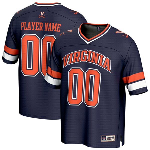 ゲームデイグレーツ メンズ ユニフォーム トップス Virginia Cavaliers GameDay Greats Unisex NIL PickAPlayer Football Fashion Jersey Navy