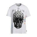 【送料無料】 フィリッププレイン メンズ Tシャツ トップス T-shirts White