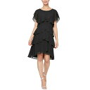 エス エル ファッションズ レディース ワンピース トップス Beaded Tiered Shift Dress Black