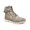 クリフバイホワイトマウンテン レディース ブーツ シューズ Women's Kelsie Lace-Up Booties Stone Fabric