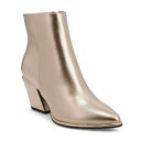 ミア レディース ブーツ シューズ Women's Domina Block Heel Dress Booties Gold Metallic