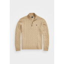 ラルフローレン メンズ ニット&セーター アウター LONG SLEEVED PULLOVER - Jumper - camel melange