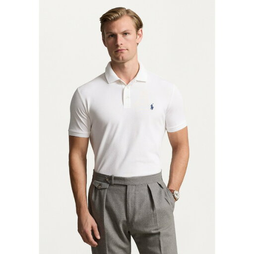 ラルフローレン メンズ カジュアルパンツ ボトムス CUSTOM SLIM FIT STRETCH MESH POLO SHIRT - Polo shirt - white ラルフローレン メンズ カジュアルパンツ ボトムス CUSTOM SLIM FIT STRETCH MESH POLO SHIRT - Polo shirt - white