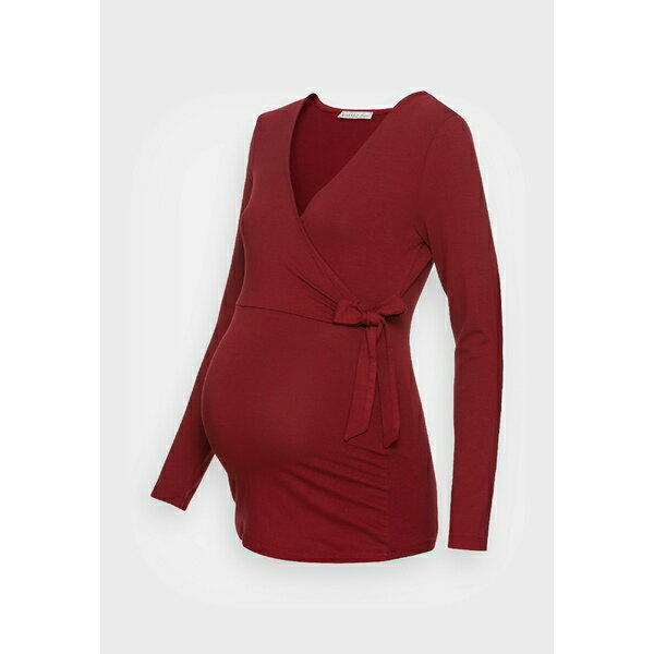 アンナ フィールド ママ レディース カットソー トップス Long sleeved top - dark red