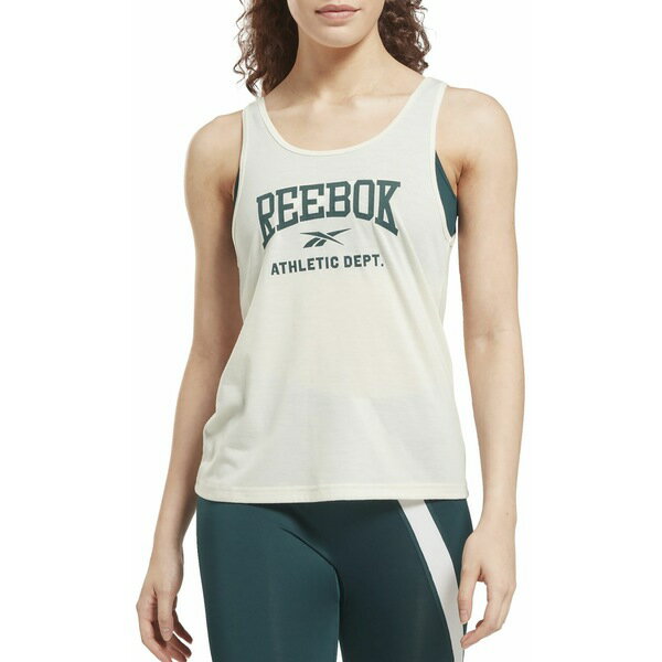 リーボック レディース シャツ トップス Reebok Women's Workout Ready Supremium Graphic Tank Top Classic White