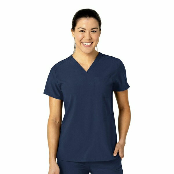 ウィンク レディース カットソー トップス Plus Size W123 Flex-n-Reach V-Neck Scrub Top Navy