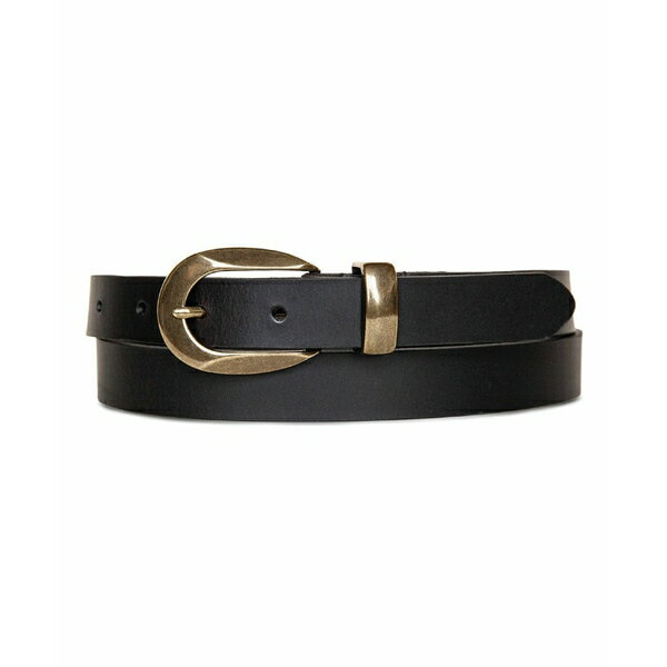 ラッキーブランド レディース ベルト アクセサリー Women's Metal Loop Leather Pant Belt Black