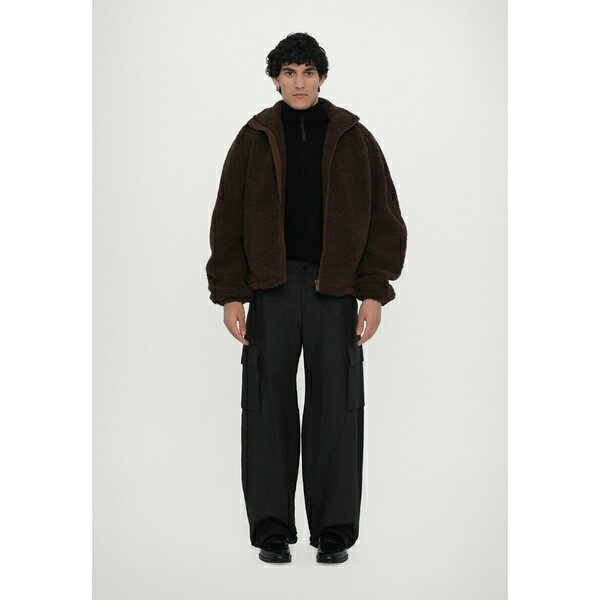 ハン コペンハーゲン メンズ ジャケット&ブルゾン アウター JACKET UNISEX - Fleece jacket - dark brown