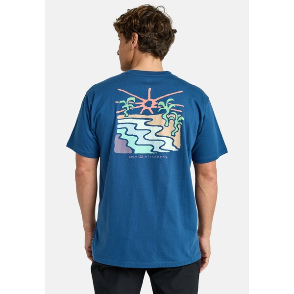 ビラボン メンズ サンダル シューズ SHINE SHORT-SLEEVE SCREEN TEE - Print T-shirt - brd0