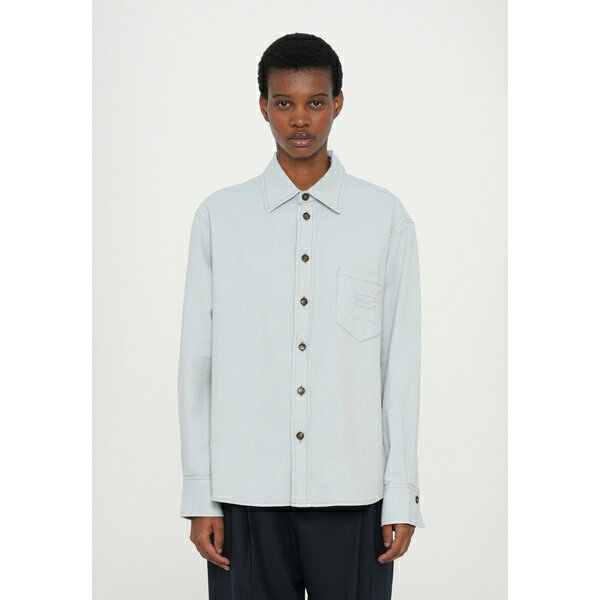 ȥꥢ ٥å ǥ  ȥåץ MENS SHIRT - Button-down blouse - light blu...