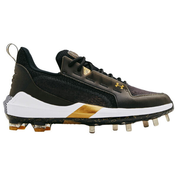 アンダーアーマー メンズ フィットネス スポーツ Under Armour Harper 6 Low ST Black/Black/Metallic Gold