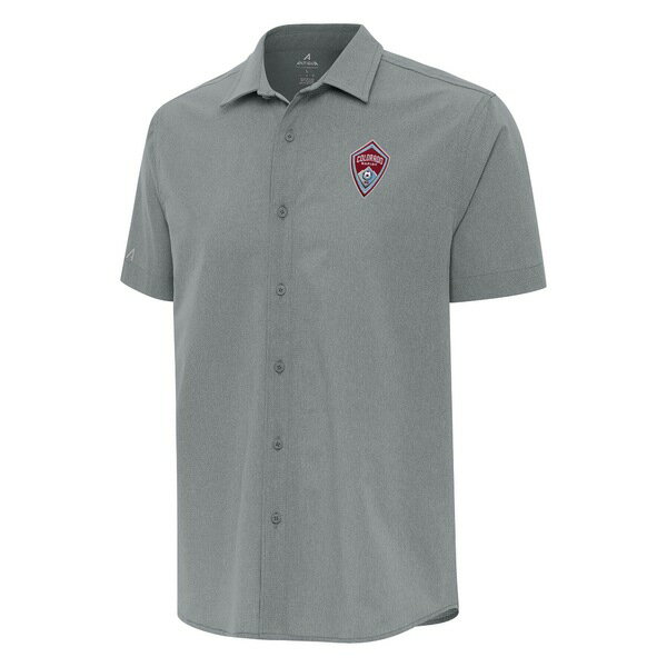 アンティグア メンズ シャツ トップス Colorado Rapids Antigua Activate Woven ButtonUp Shirt Gray