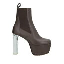 【送料無料】 リックオウエンス レディース ブーツ シューズ Ankle boots Brown