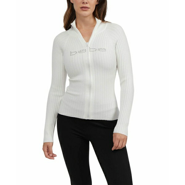 ٥ ǥ ˥å&  Women's Ribbed Zip Front Sweater with Fold Over Collar Marshmallow