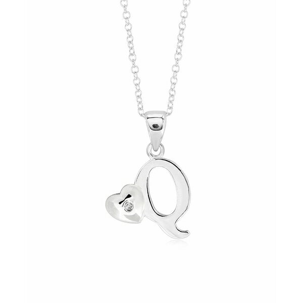 [i Tbg fB[X lbNXE`[J[Ey_ggbv ANZT[ Children's Initial Heart Pendant Necklace in Sterling Silver Q