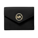 マイケル･コース 革財布 レディース マイケルコース レディース 財布 アクセサリー Greenwich Leather Envelope Trifold Wallet Black/Gold