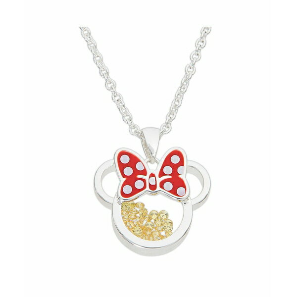 ディズニー レディース ネックレス チョーカー ペンダントトップ アクセサリー Minnie Mouse Womens Silver Plated Birthstone Shaker Necklace - 18 2 039 039 November amber citrine