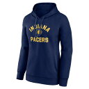 t@ieBNX fB[X p[J[EXEFbgVc AE^[ Indiana Pacers Fanatics Branded Women's Overtime Pullover Hoodie Navy