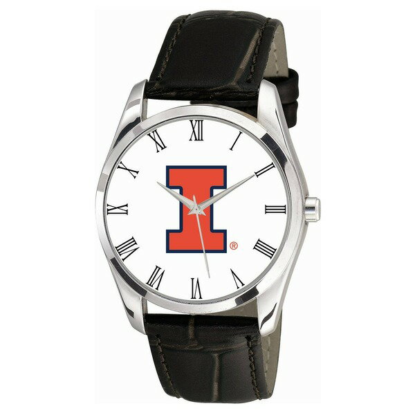 ジャーディン メンズ 腕時計 アクセサリー Illinois Fighting Illini Berkeley Leather Watch Black