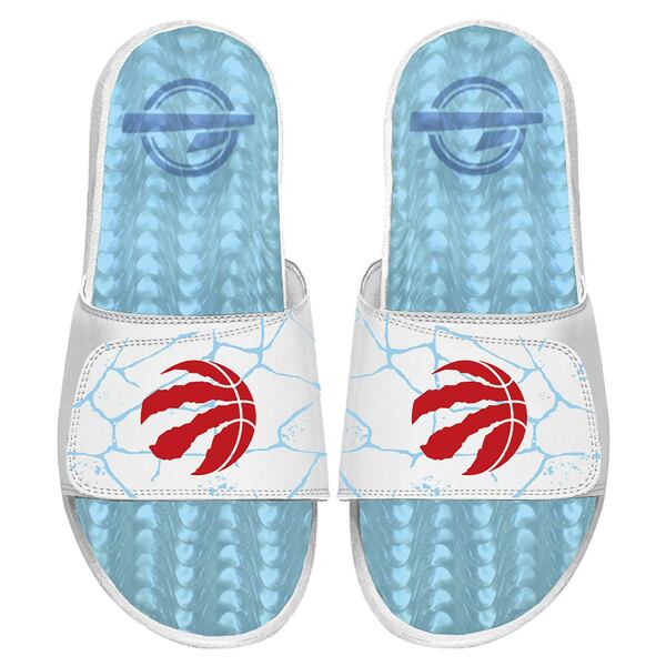 アイスライド メンズ サンダル シューズ Toronto Raptors ISlide Ice Gel Slide Sandals White