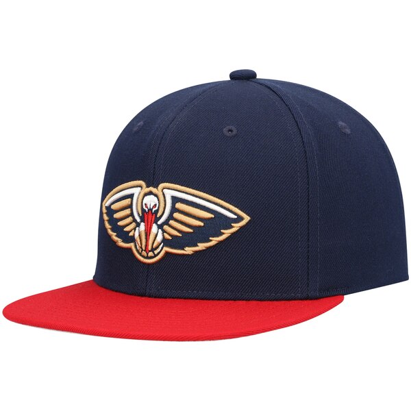 ミッチェル＆ネス ミッチェル&ネス メンズ 帽子 アクセサリー New Orleans Pelicans Mitchell & Ness Team TwoTone 2.0 Snapback Hat Navy/Red