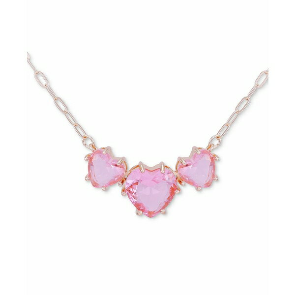 QX fB[X lbNXE`[J[Ey_ggbv ANZT[ Triple Heart-Shape Stone Statement Necklace, 16