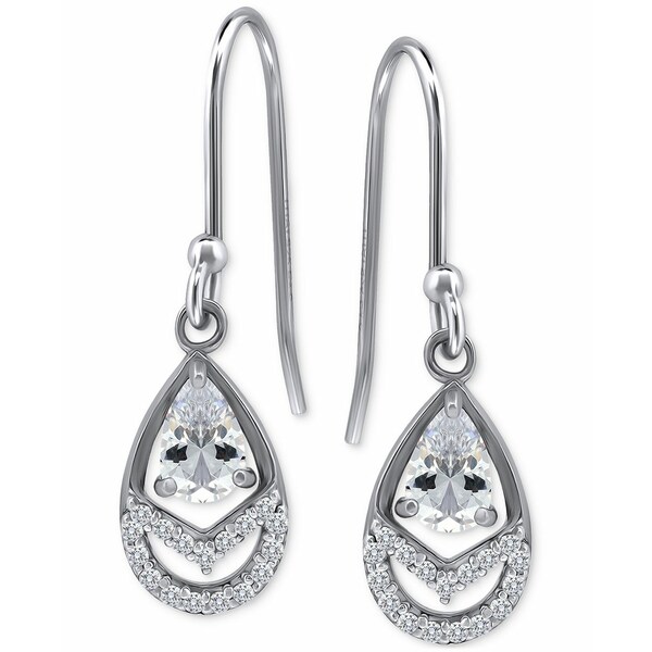  ٥ˡ ǥ ԥ ꡼ Cubic Zirconia Pear Drop Earrings in Sterling Silver, Created for Macy's Sterling Silver