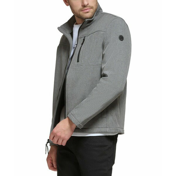 カルバンクライン メンズ ジャケット＆ブルゾン アウター Men's Infinite Stretch Soft Shell Jacket Light Grey Heather