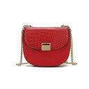 ブルックリン MKFコレクション レディース ショルダーバッグ バッグ Brooklyn Crocodile Embossed Women's Shoulder Bag by Mia K Red