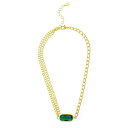 uJt[h} fB[X lbNXE`[J[Ey_ggbv ANZT[ Multi Chain Faceted Emerald Crystal Necklace Gold with green crystal