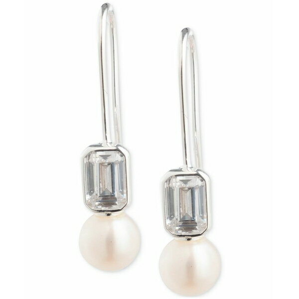 ラルフローレン レディース ピアス＆イヤリング アクセサリー Freshwater Pearl (6mm) & Cubic Zirconia Drop Earrings in Sterling Silver Sterling Silver