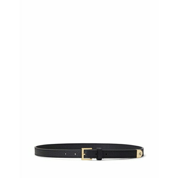 ラルフローレン 【送料無料】 ラルフローレン レディース ベルト アクセサリー PEBBLED LEATHER SKINNY BELT Black