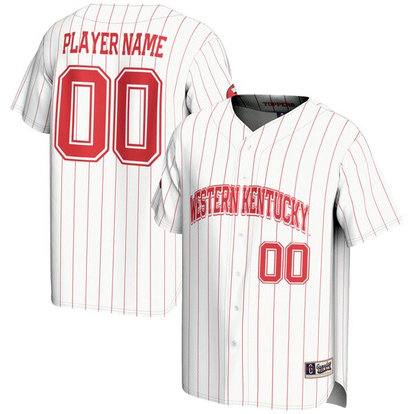 ゲームデイグレーツ メンズ ユニフォーム トップス Western Kentucky Hilltoppers GameDay Greats NIL PickAPlayer Lightweight Baseball Jersey White