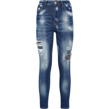 フィリッププレイン レディース デニムパンツ ボトムス ダメージ スキニージーンズ Blue Erin Denim Medium