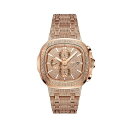 WFCr[_u[ Y rv ANZT[ Men's Diamond (1/5 ct. t.w.) Watch in 18k Rose Gold-plated Stainless-steel Watch 48mm Gold