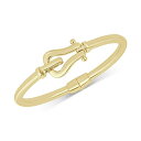 C^A S[h fB[X uXbgEoOEANbg ANZT[ Horseshoe Hook Bangle Bracelet in 14k Gold-Plated Sterling Silver Gold