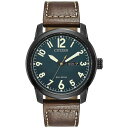 V`Y Y rv ANZT[ Men's Eco-Drive Military Brown Leather Strap Watch 42mm BM8478-01L No Color