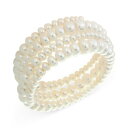 GtB[ RNV fB[X uXbgEoOEANbg ANZT[ EFFY&reg; Cultured Freshwater Pearl (8mm & 9mm) Coil Bracelet White