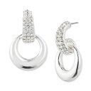 ラルフローレン メンズ ピアス・イヤリング アクセサリー Crystal Sculpted Metal Post Earrings White