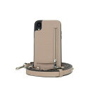 w P[X Y z ANZT[ Crossbody XR IPhone Case with Strap Wallet Taupe