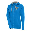 アンティグア レディース パーカー・スウェットシャツ アウター Charlotte Knights Antigua Women's Victory FullZip Hoodie Blue