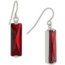 Wj xj[j fB[X sAXCO ANZT[ Crystal Rectangle Drop Earrings in Sterling Silver, Created for Macy's Red